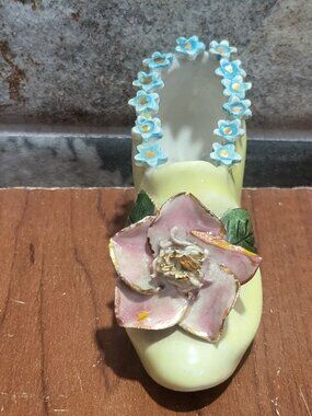 Vintage Miniature Porcelain Shoe Figurine